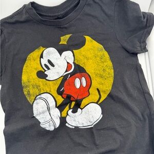 Disney Black and Red Mickey Mouse Short Sleeve Tee